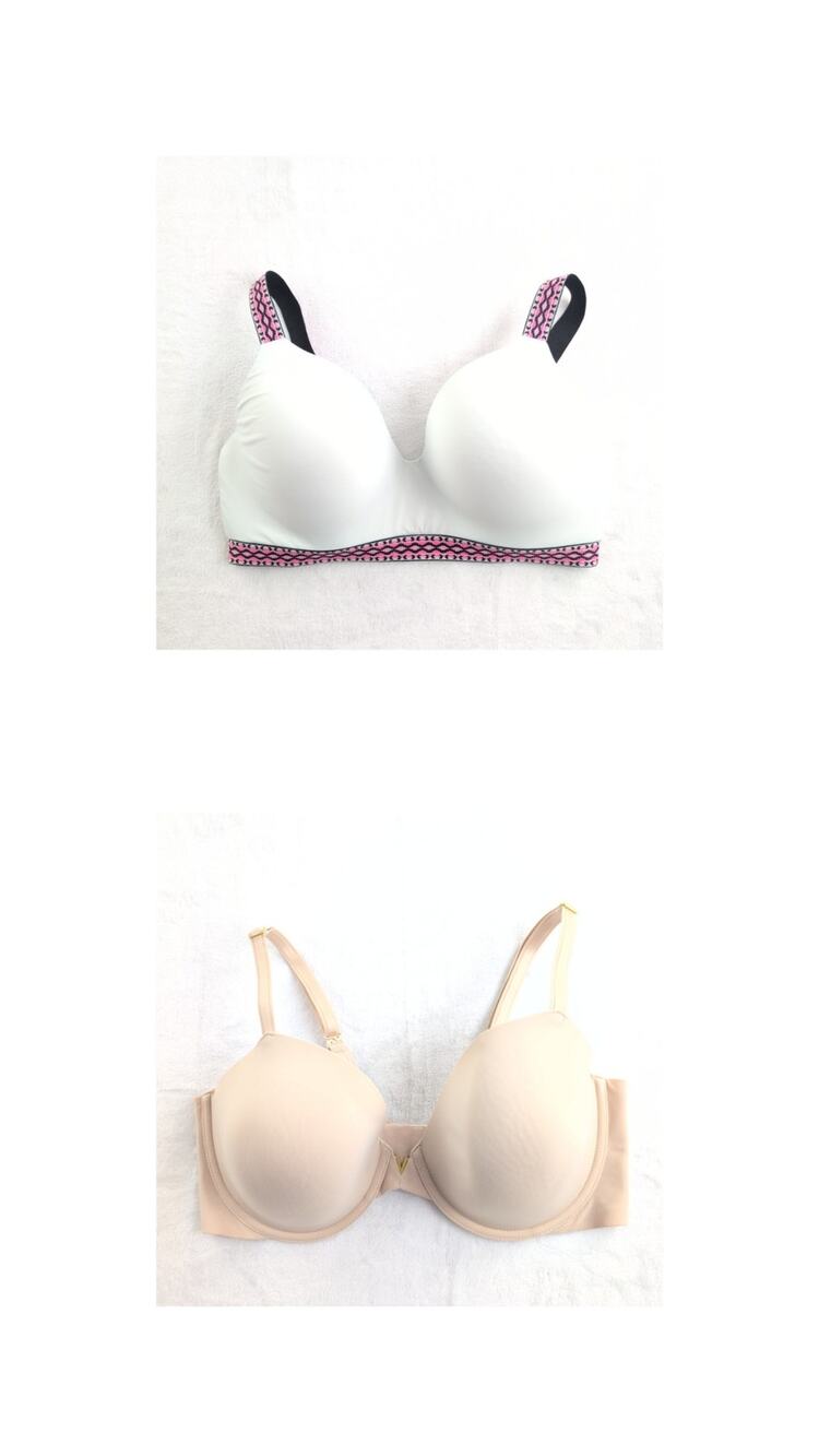 Victoria's Secret (2) Bras Lightly Lined Demi / T Shirt Wireless Size 38DD